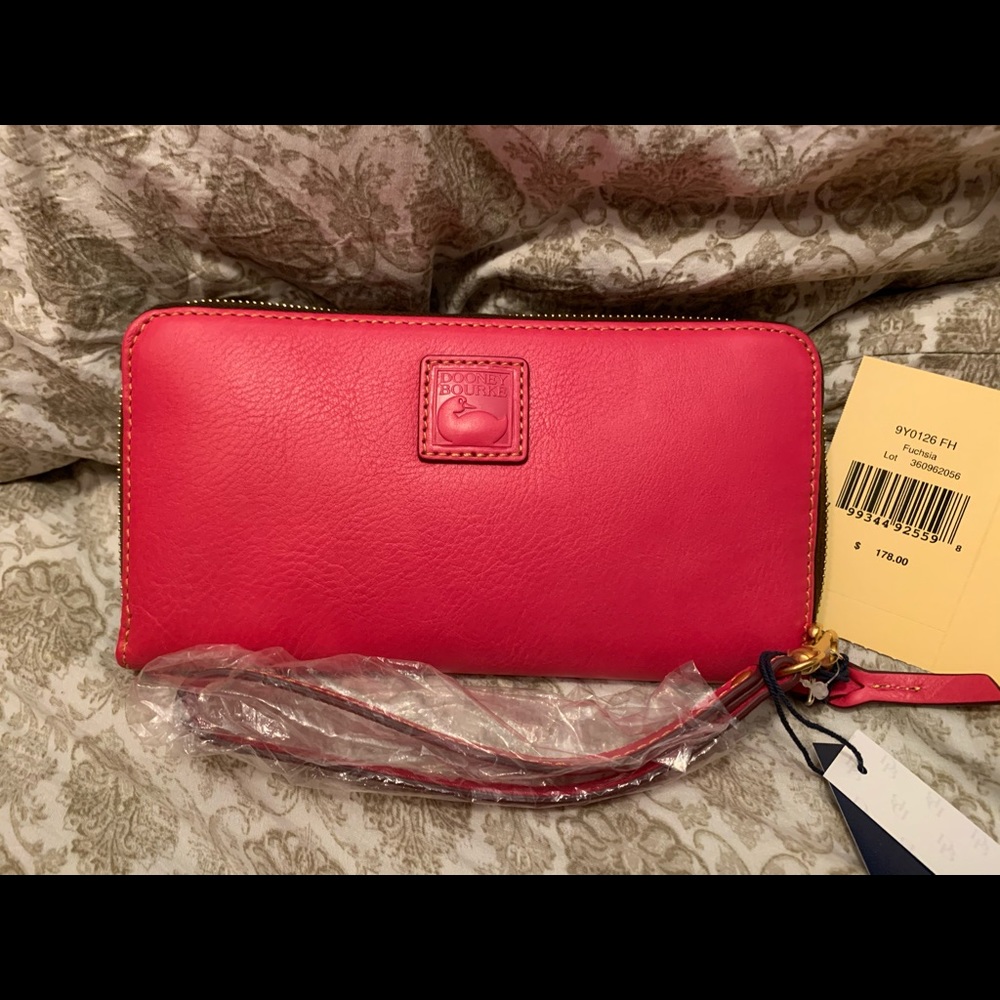 Dooney & Bourke Florentine Fuchsia Large Wallet